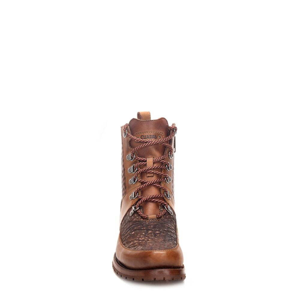 2E49EL - Cuadra tobacco casual vintage fashion elephant ankle boots for men-Kuet.us