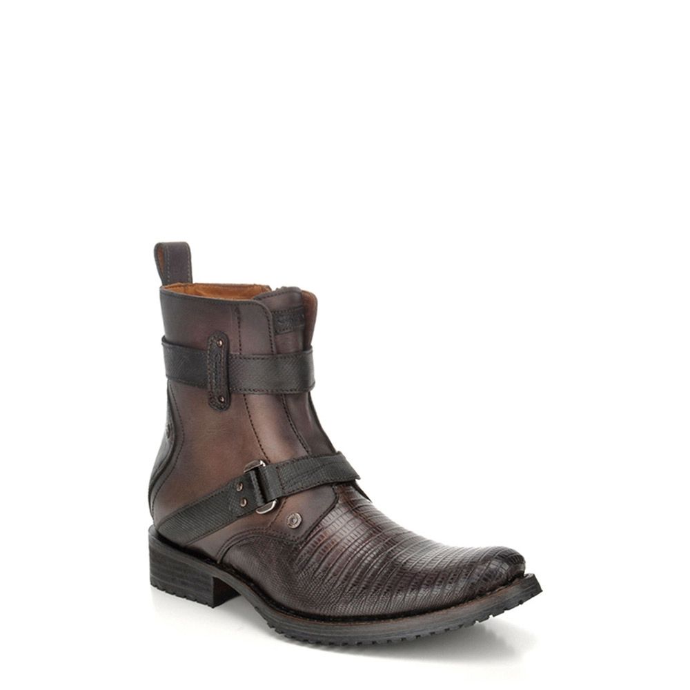 2T13LT - Cuadra oxford vintage fashion lizard leather ankle boots for men-CUADRA-Kuet-Cuadra-Boots
