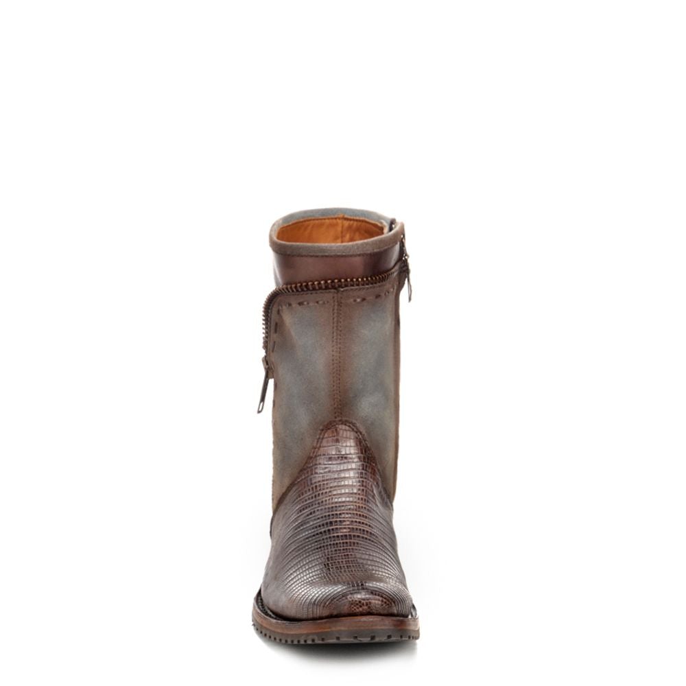 2T33LT - Cuadra oxford vintage fashion cowboy lizard ankle boots for men-Kuet.us