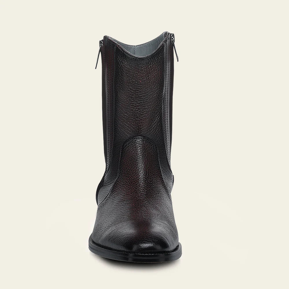 30JVNTS - Cuadra Wine Dress Casual Deer Leather Ankle Boots for Men