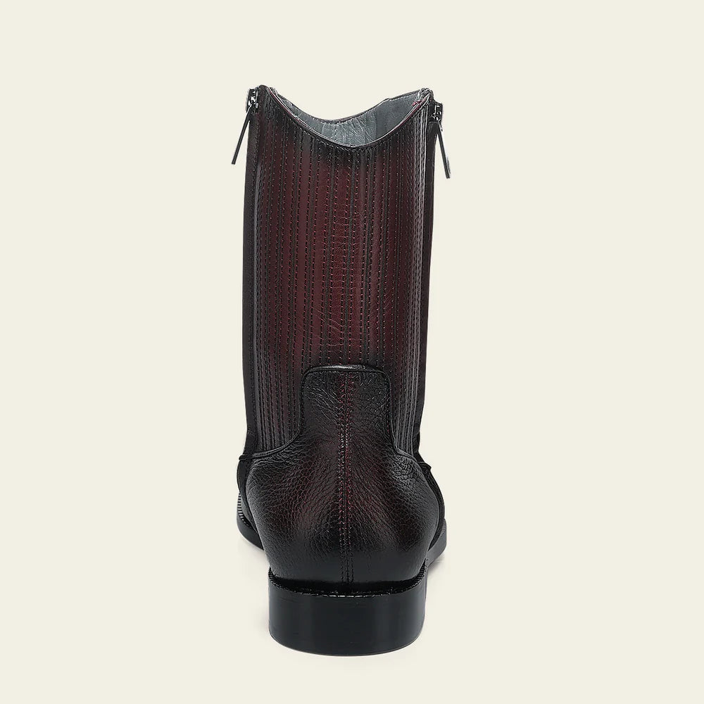 30JVNTS - Cuadra Wine Dress Casual Deer Leather Ankle Boots for Men