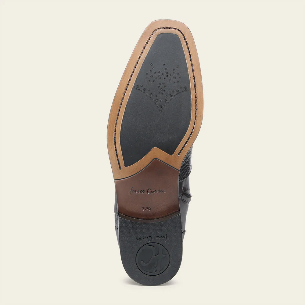 31JLPBI - Franco Cuadra Brown Dress Casual Alligator Leather Ankle