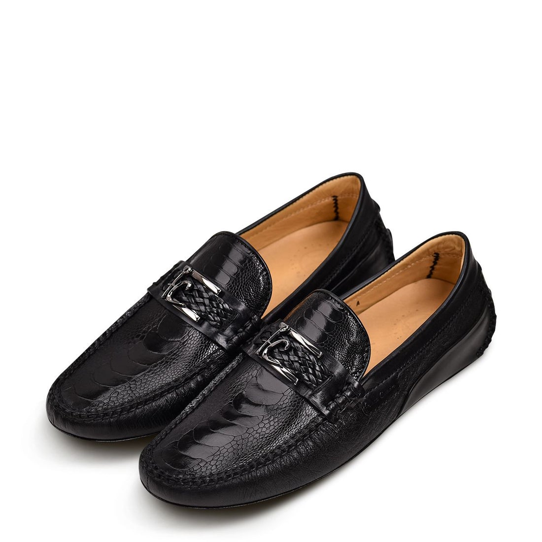 36VPTPA - Cuadra black casual fashion ostrich leg drivers for men-Kuet.us