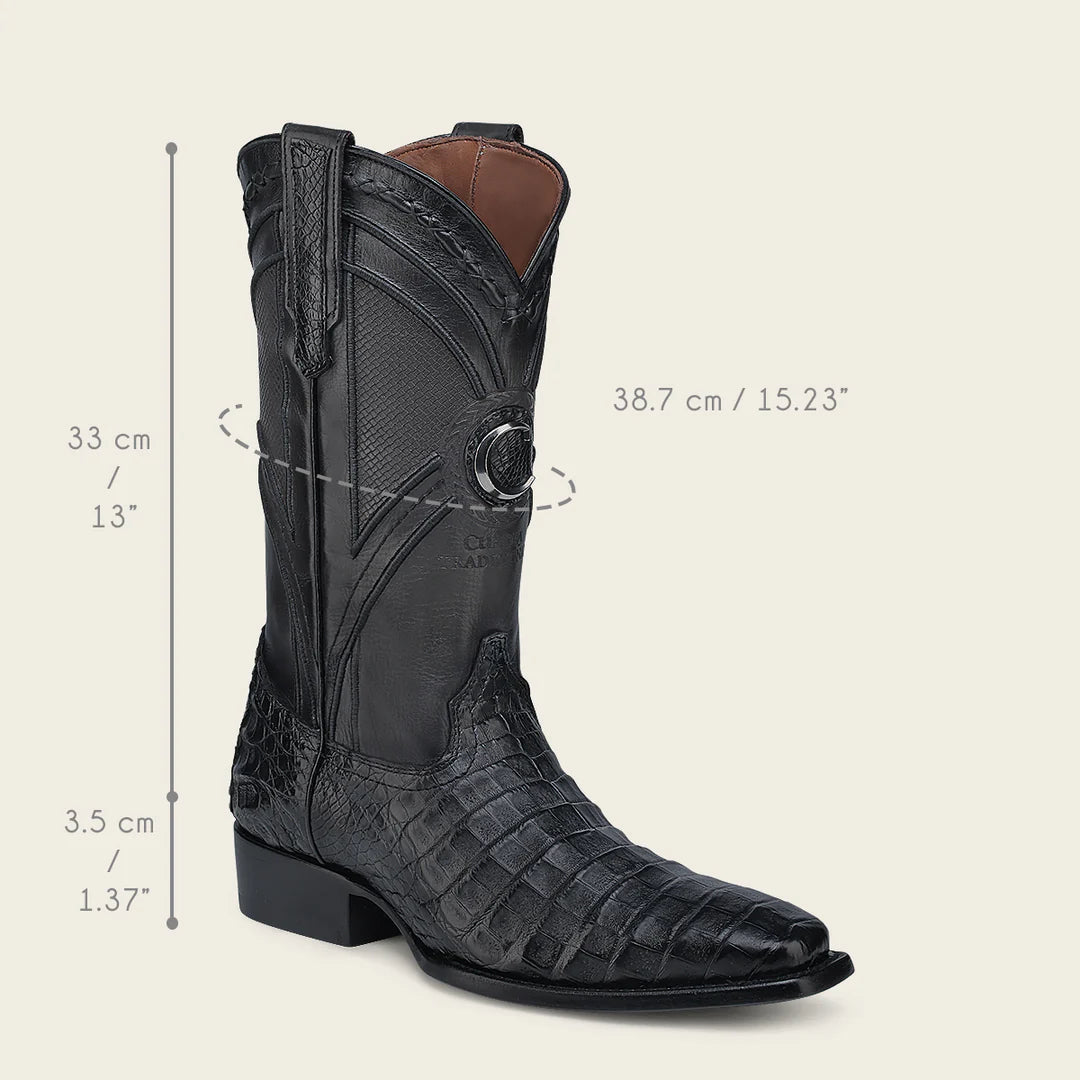 3C0AFY - Cuadra black western cowboy caiman boots for men