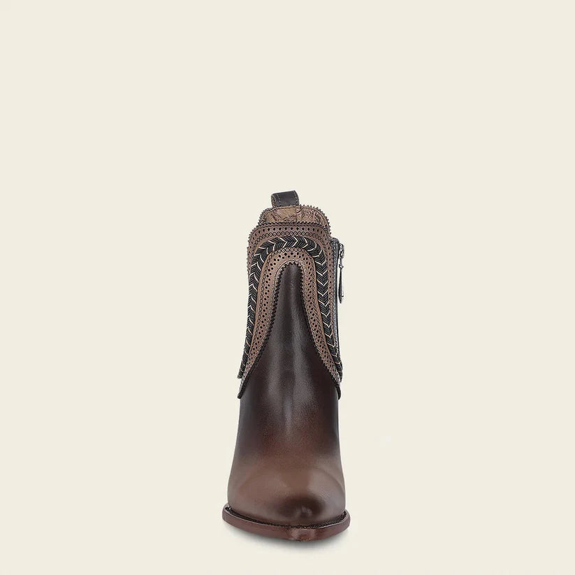 3F0KRS- Cuadra brown cowhide ankle boots for women