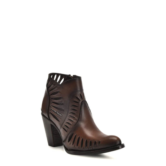 3F0LRS - Cuadra brown cowhide ankle boots for women