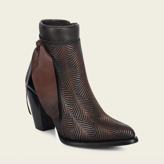 3F0PRS - Cuadra chocolate cowhide ankle boots for women