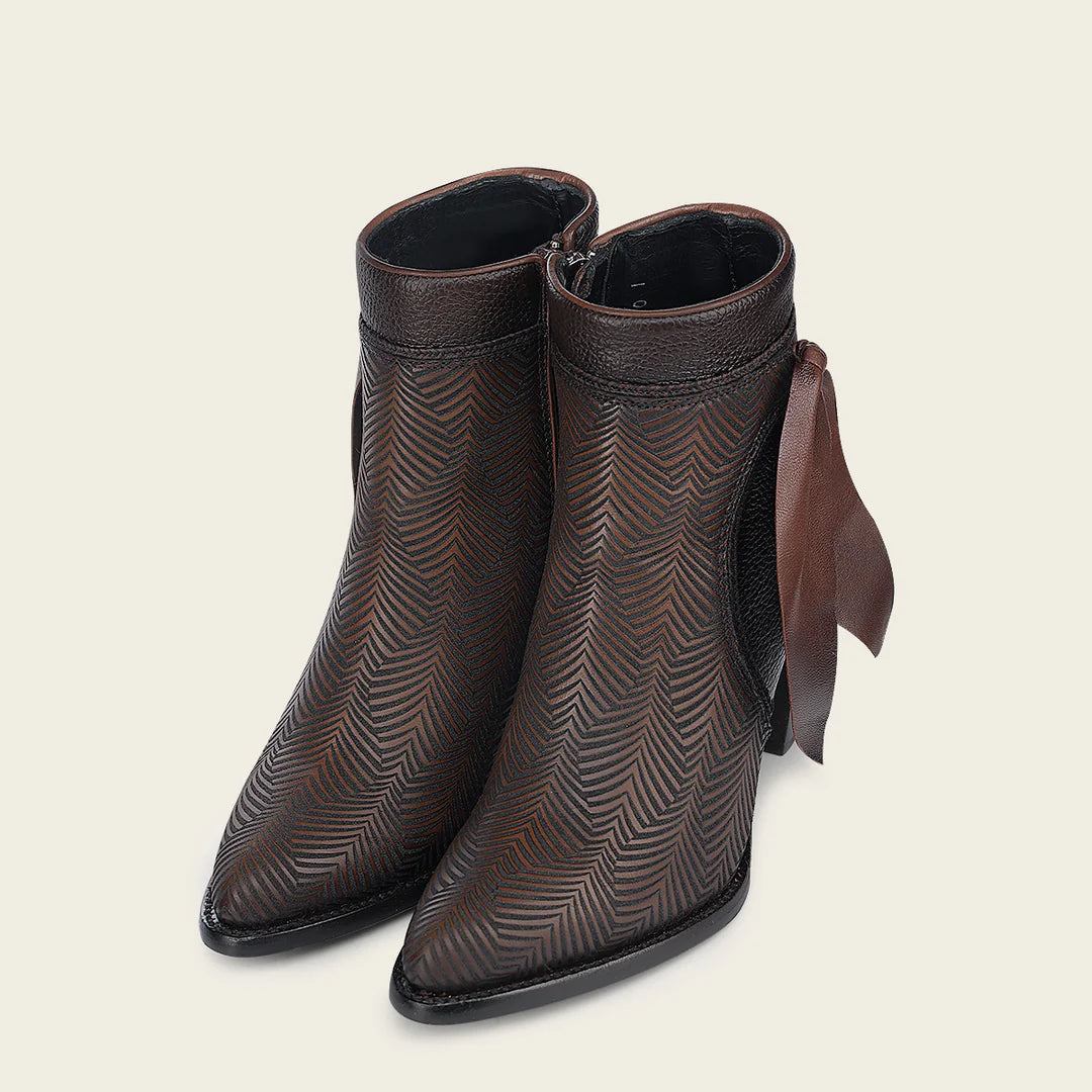 3F0PRS - Cuadra chocolate cowhide ankle boots for women