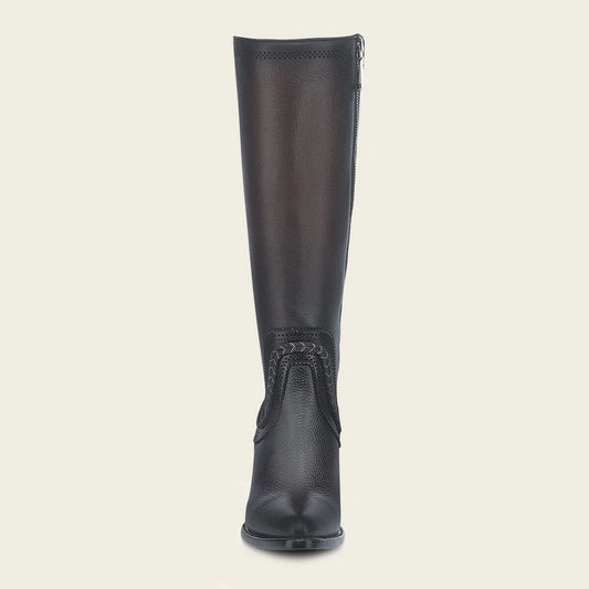 3F0RRS - Cuadra chocolate western cowgirl cowhide leather knee high boots for women