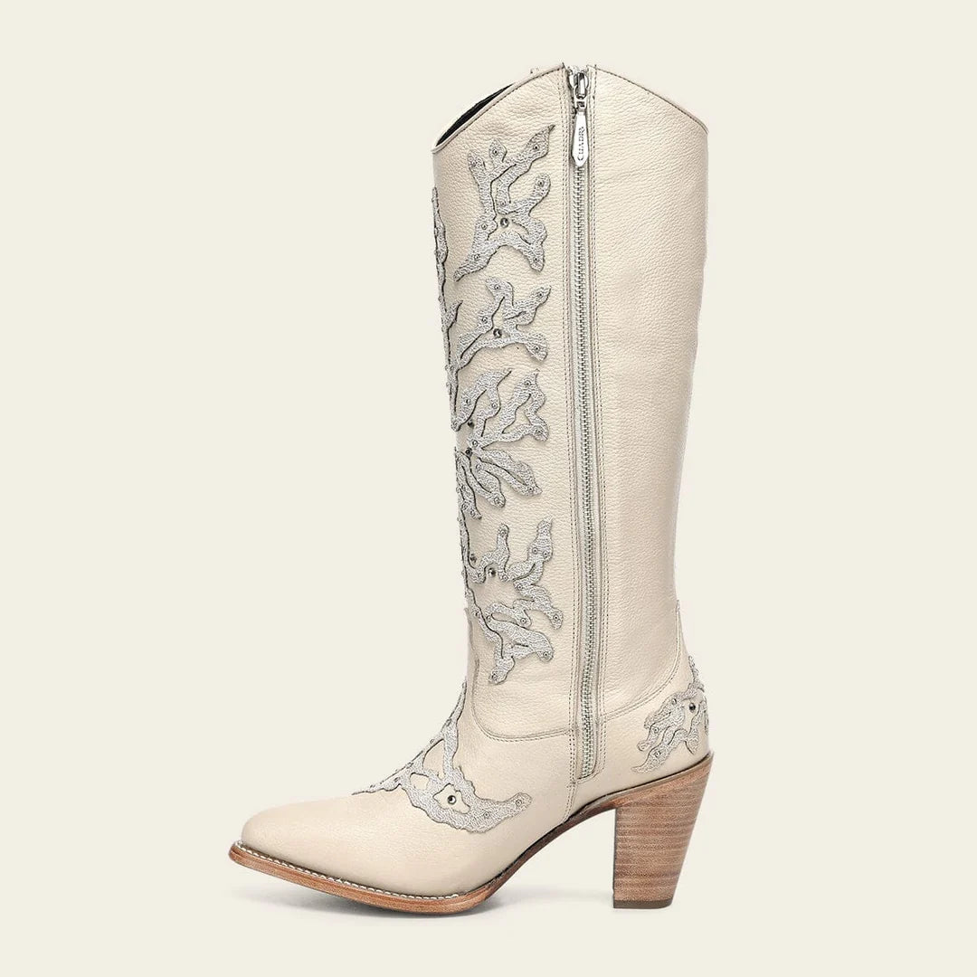 3F0ZRS - Cuadra beige cowhide ankle boots for women