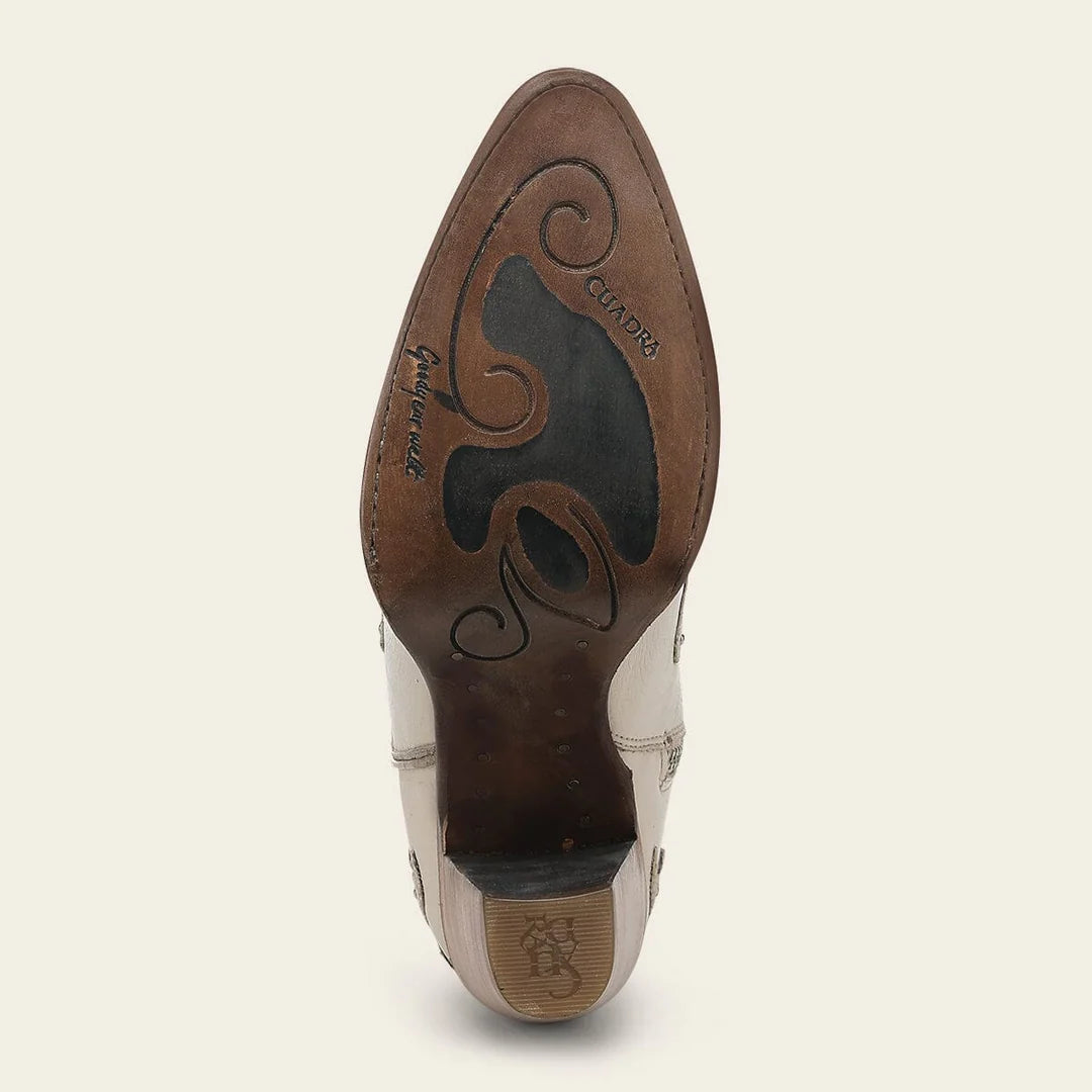 3F0ZRS - Cuadra beige cowhide ankle boots for women