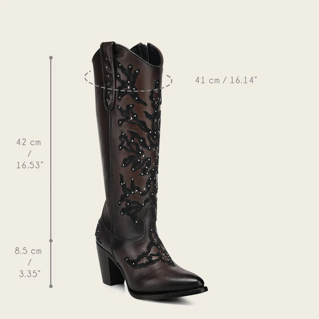 3F0ZRS - Cuadra chocolate cowhide ankle boots for women