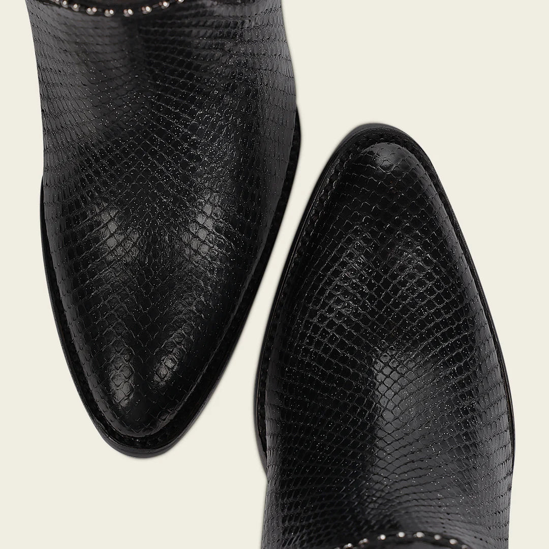 3F82PM - Cuadra black western cowgirl python boots for women