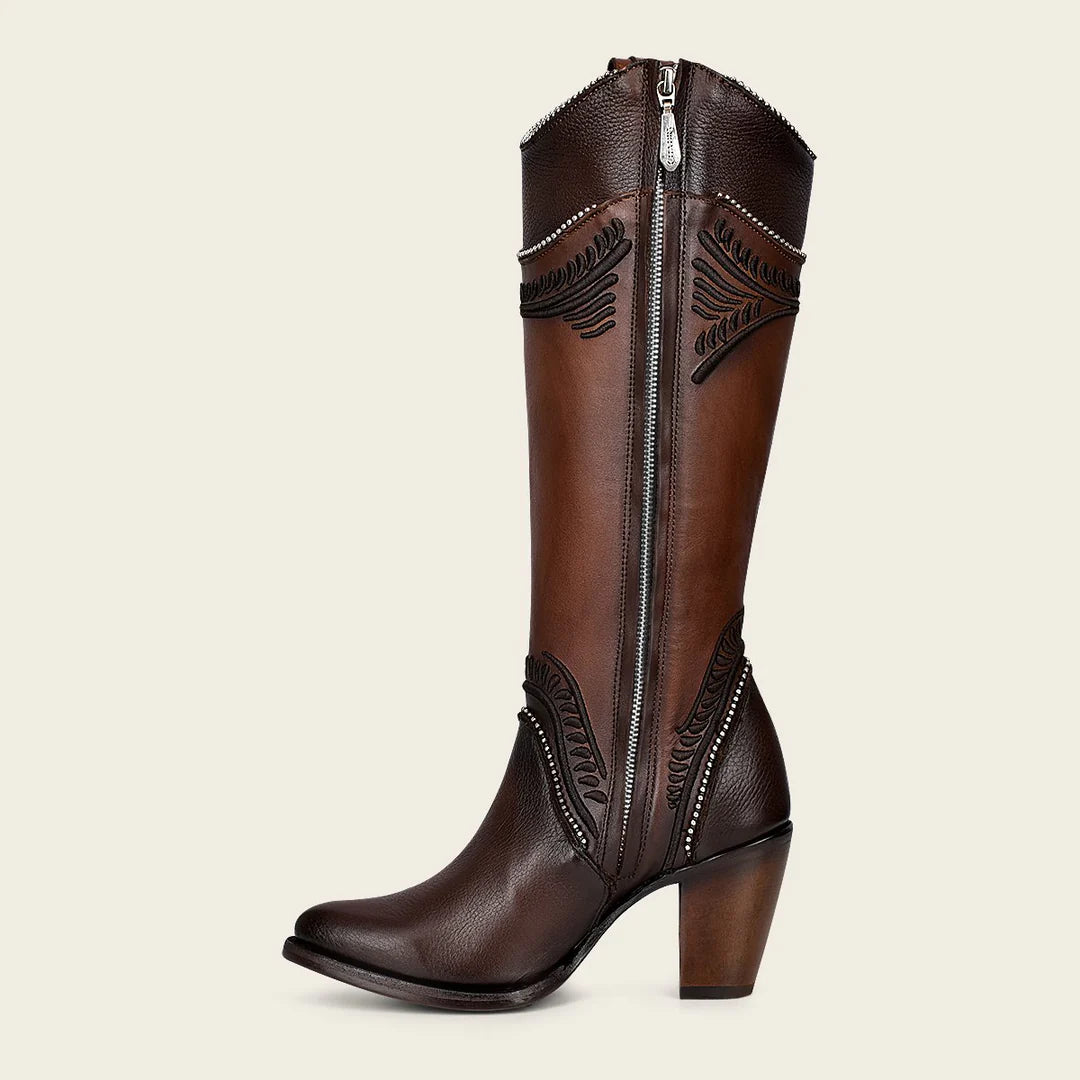 3F82RS - Cuadra brown western cowgirl boots for women