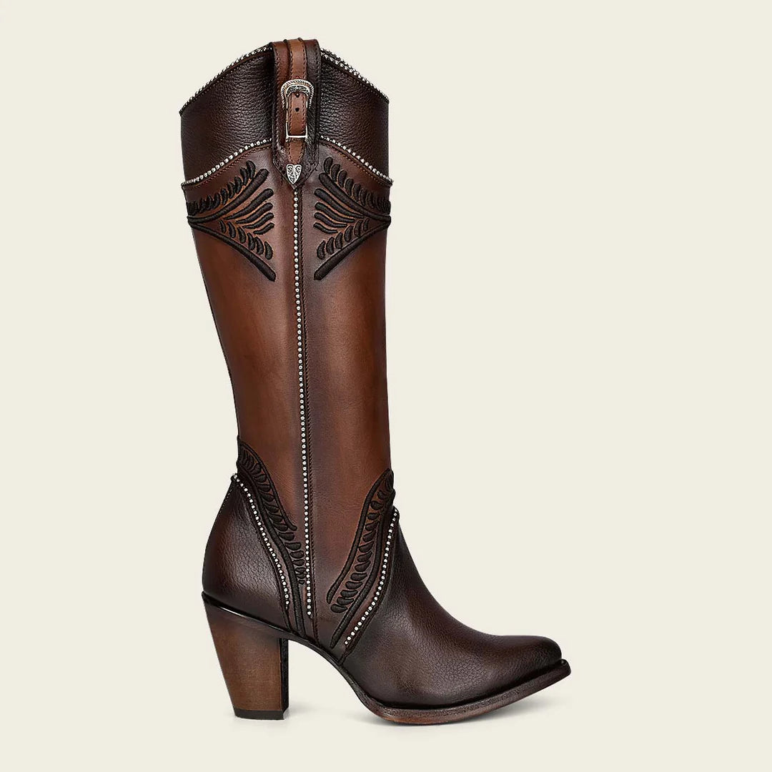 3F82RS - Cuadra brown western cowgirl boots for women