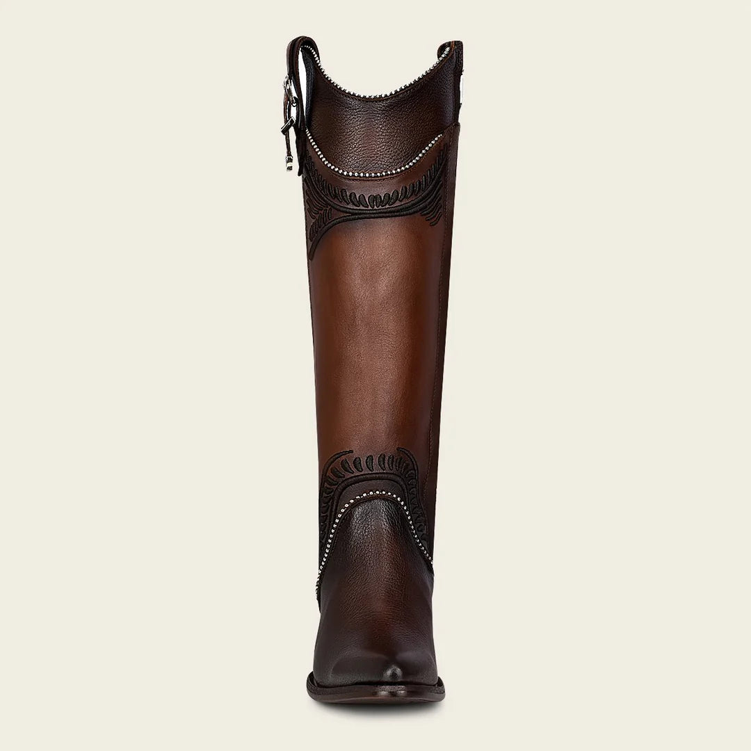 3F82RS - Cuadra brown western cowgirl boots for women