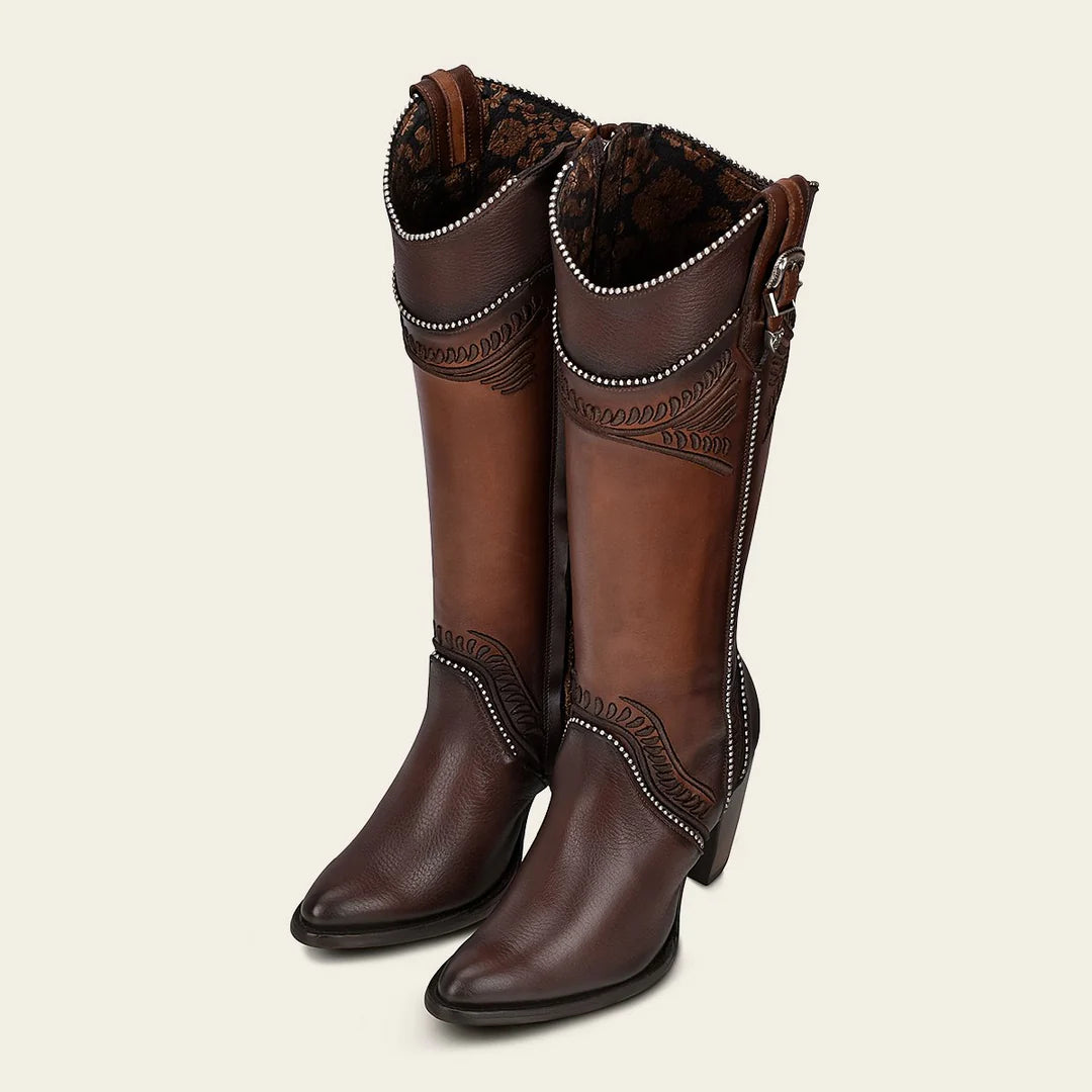 3F82RS - Cuadra brown western cowgirl boots for women