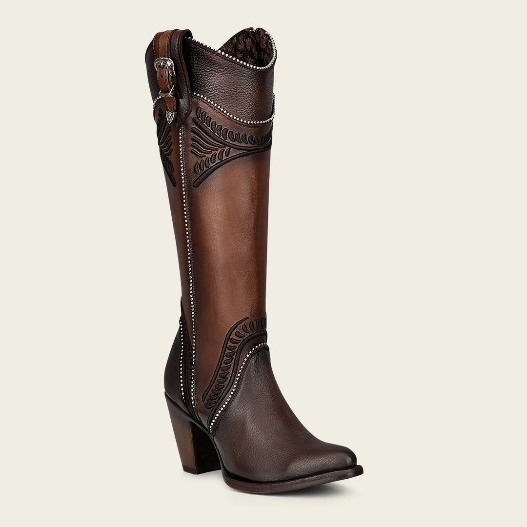 3F82RS - Cuadra brown western cowgirl boots for women