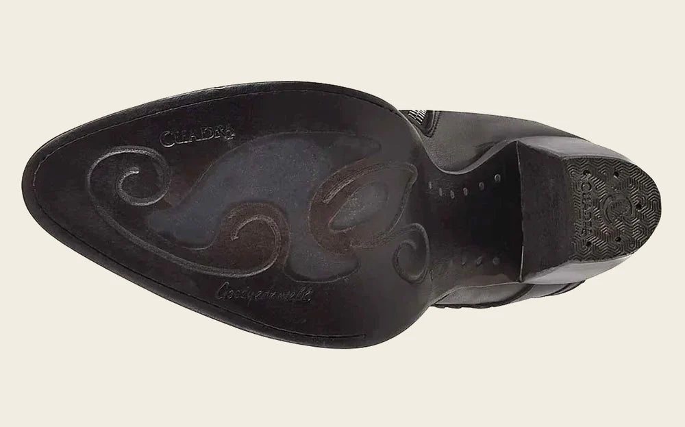 3F86MA - Cuadra Black Casual Stingray Leather Ankle Boots for Women
