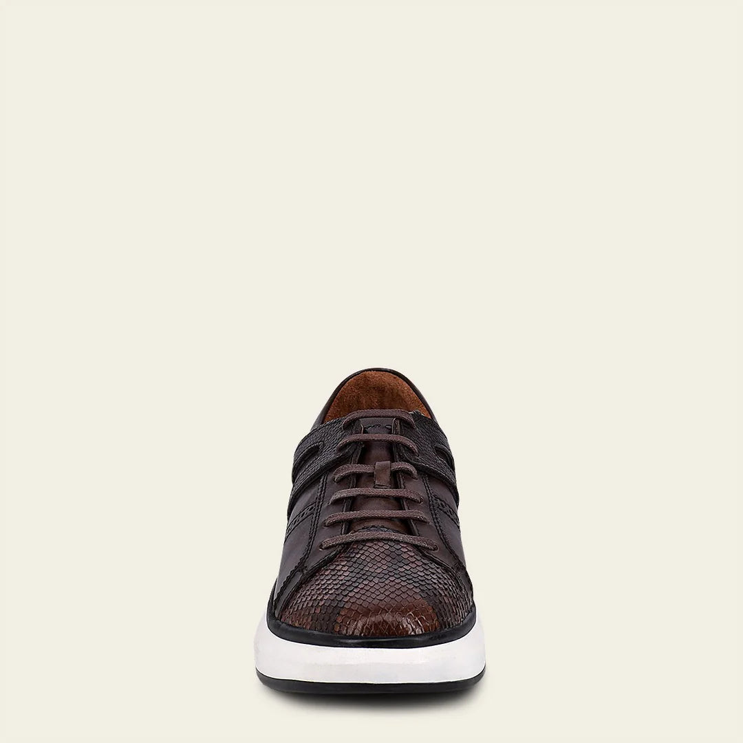 3Y0PBTS - Cuadra Chocolate Casual Fashion Python Sneakers for Men