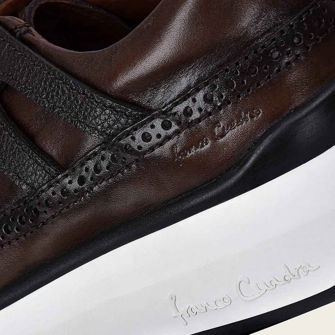 3Y0PBTS - Cuadra Chocolate Casual Fashion Python Sneakers for Men