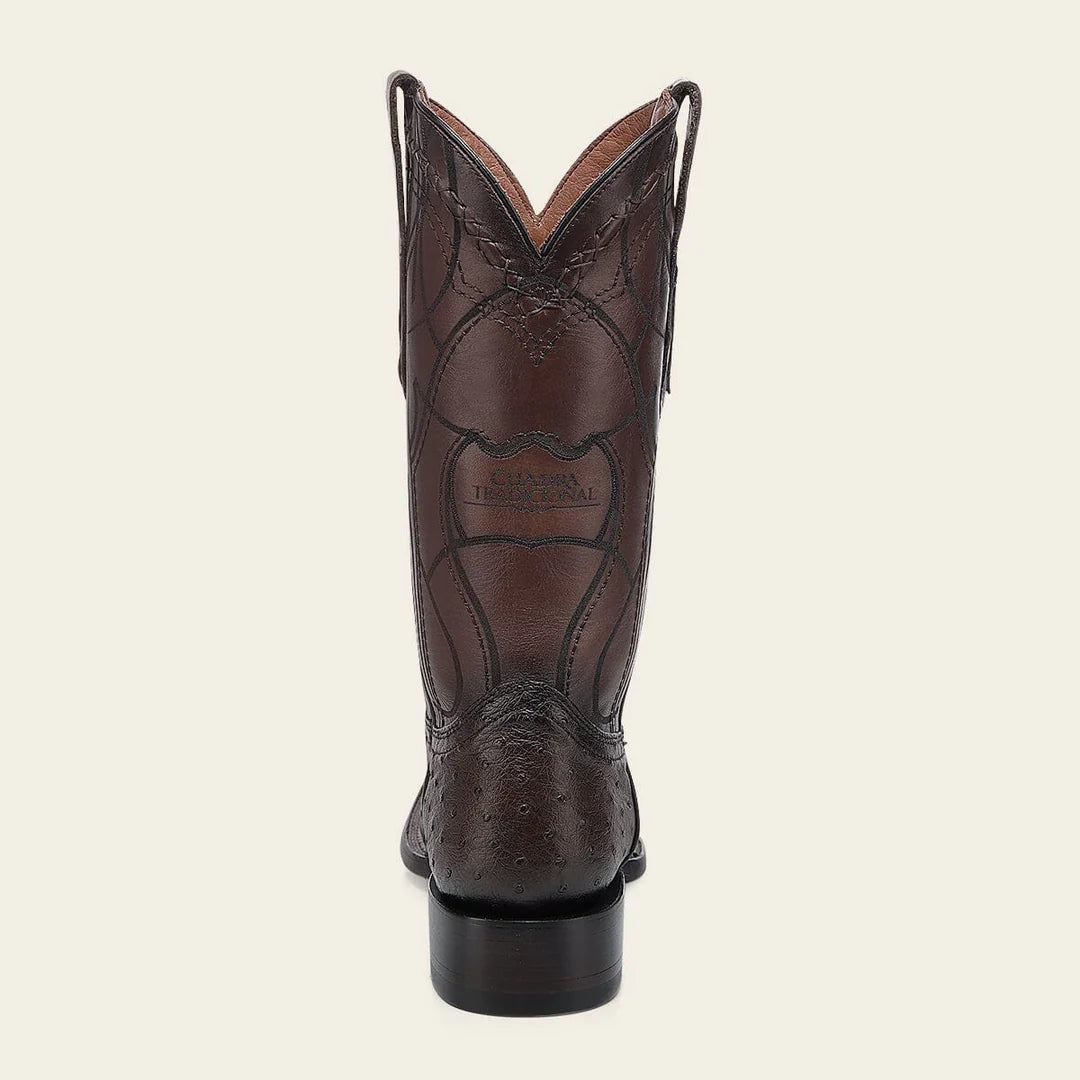 3Z1OA1 - Cuadra Chocolate Western Cowboy Rodeo Ostrich Boots for Men