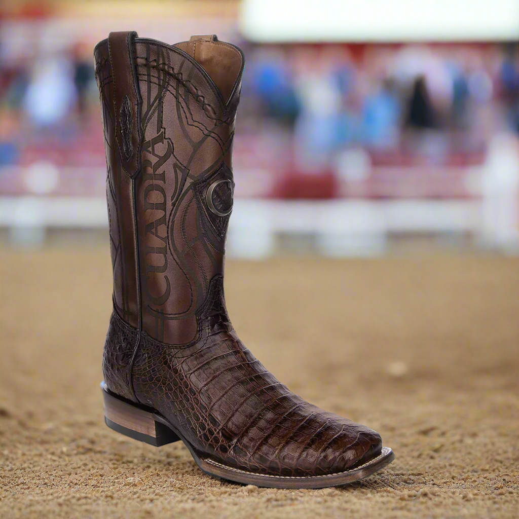3Z2LFY - Cuadra Honey Cowboy Rodeo Caiman Leather Boots for Men