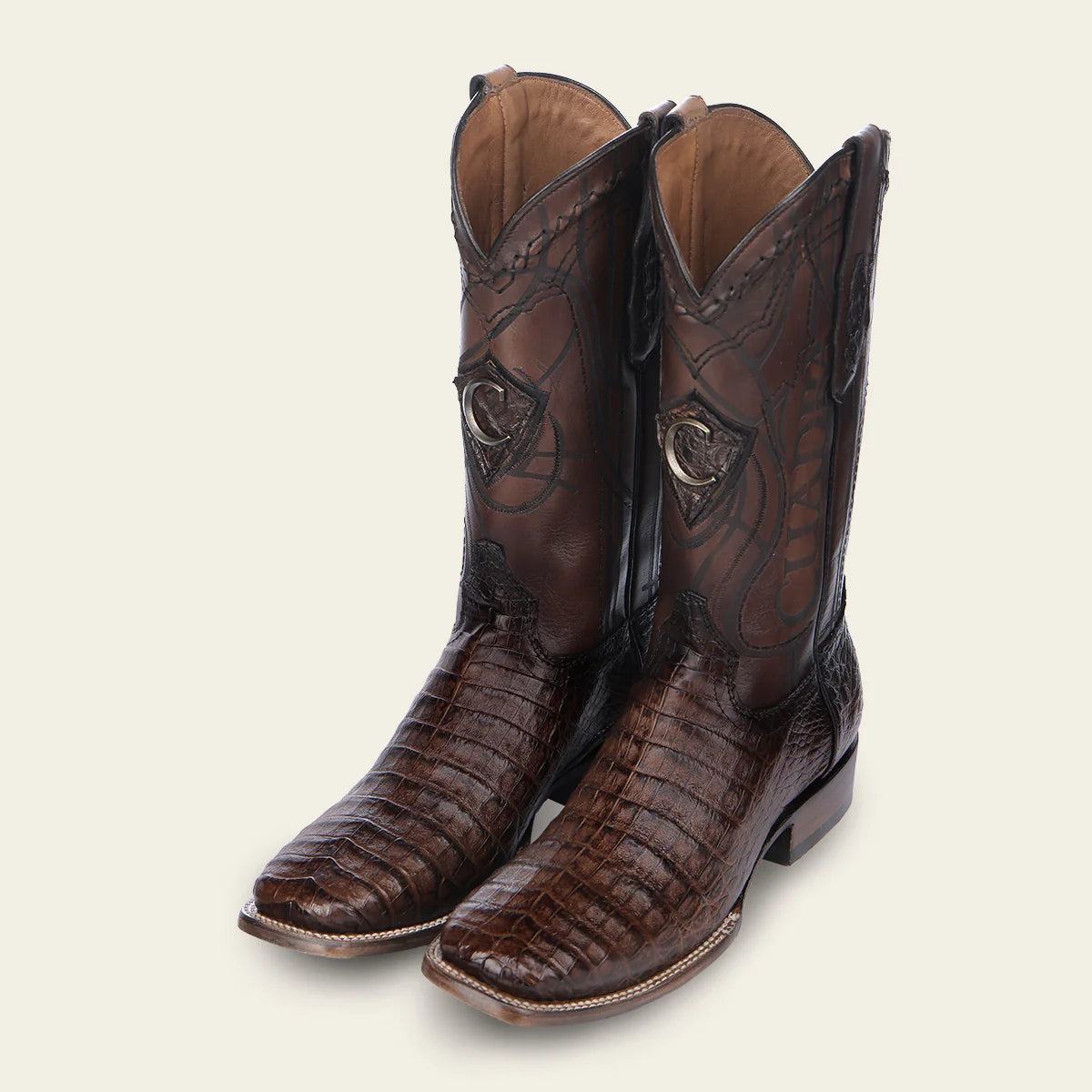 3Z2LFY - Cuadra Honey Cowboy Rodeo Caiman Leather Boots for Men