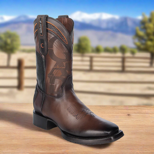 3Z20RS - Cuadra honey western cowboy rodeo cowhide leather boots