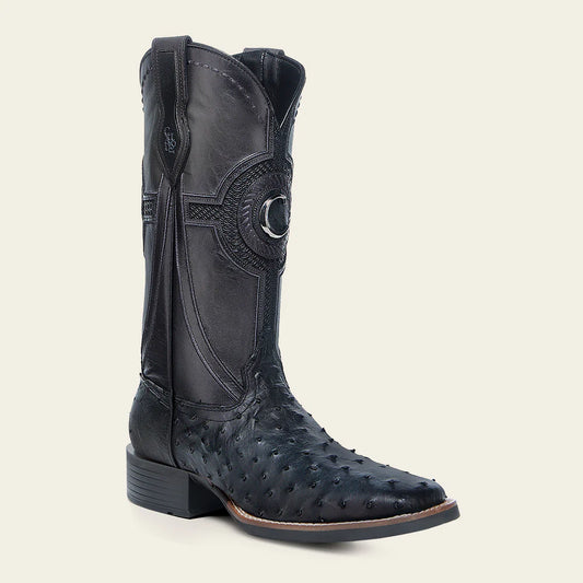 3Z2SA1 - Cuadra blue western cowboy rodeo ostrich boots for men