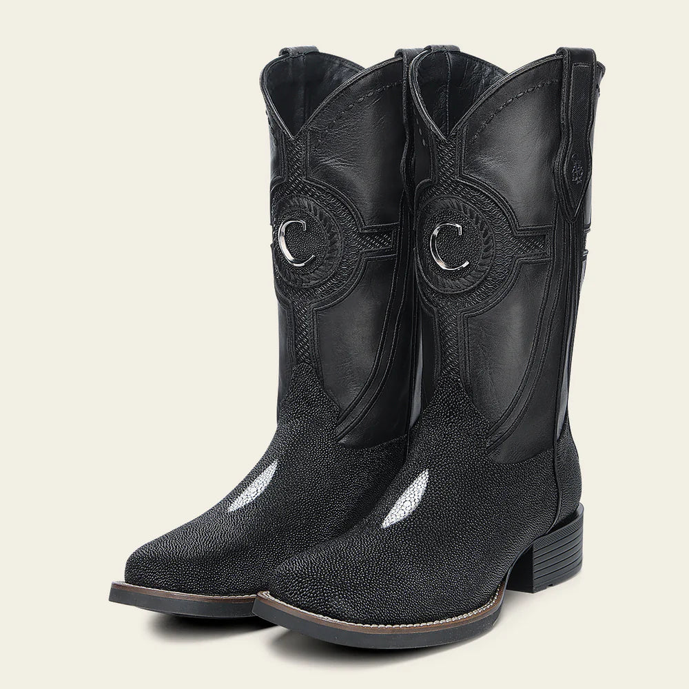 3Z2SMA - Cuadra black casual cowboy stingray boots for men