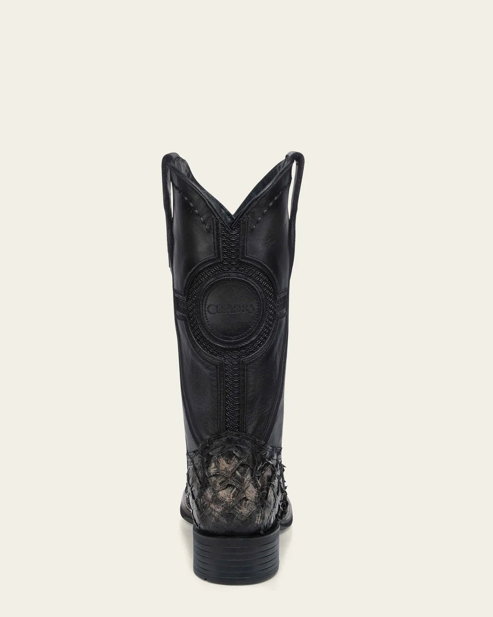 3Z2SPI - Cuadra Black Western Cowboy Rodeo Pirarucu Boots for Men