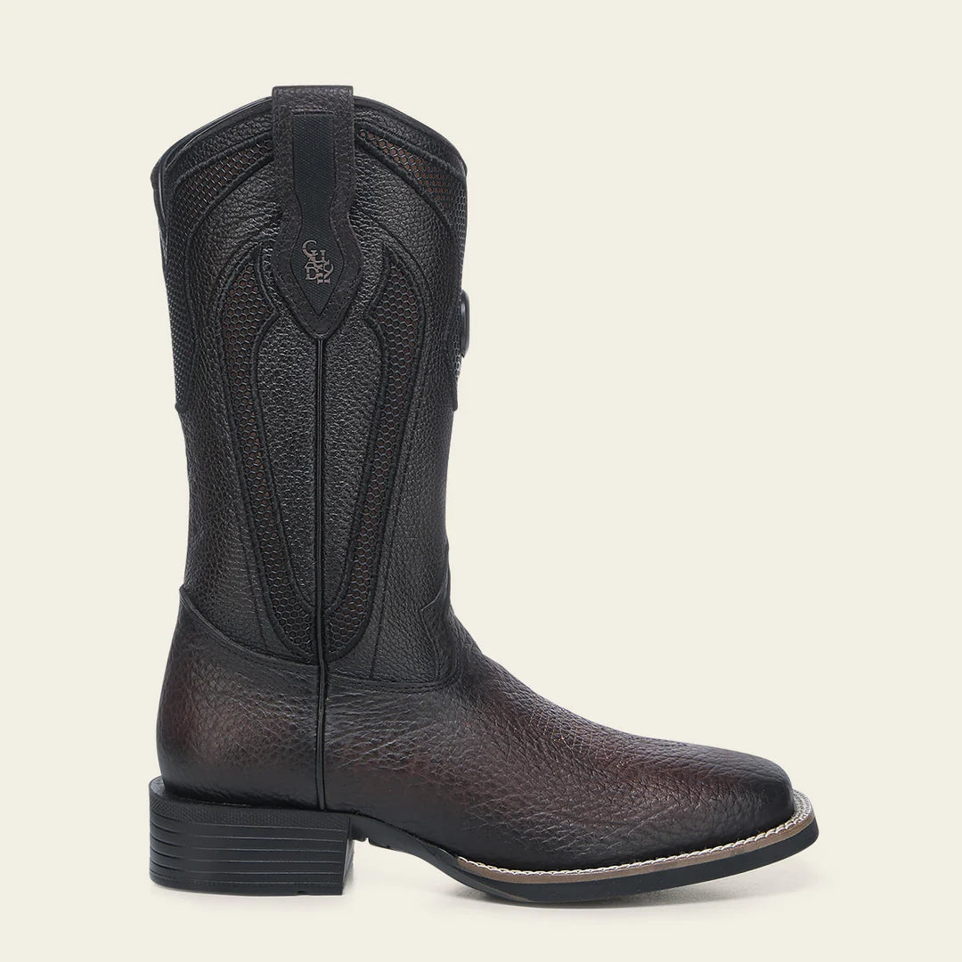 3Z2TBN - Cuadra chocolate western cowboy rodeo bison leather boots for men