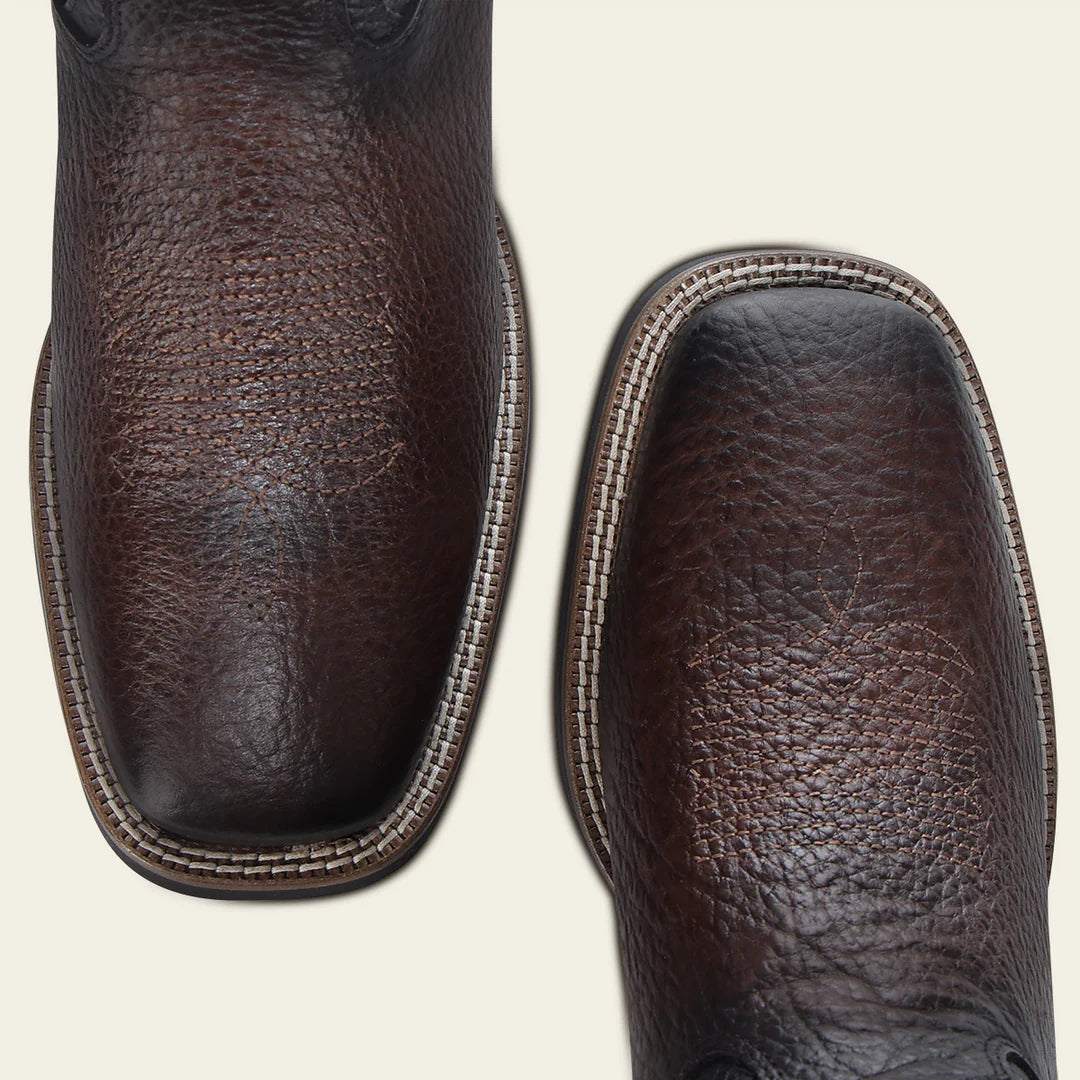 3Z2TBN - Cuadra chocolate western cowboy rodeo bison leather boots for men