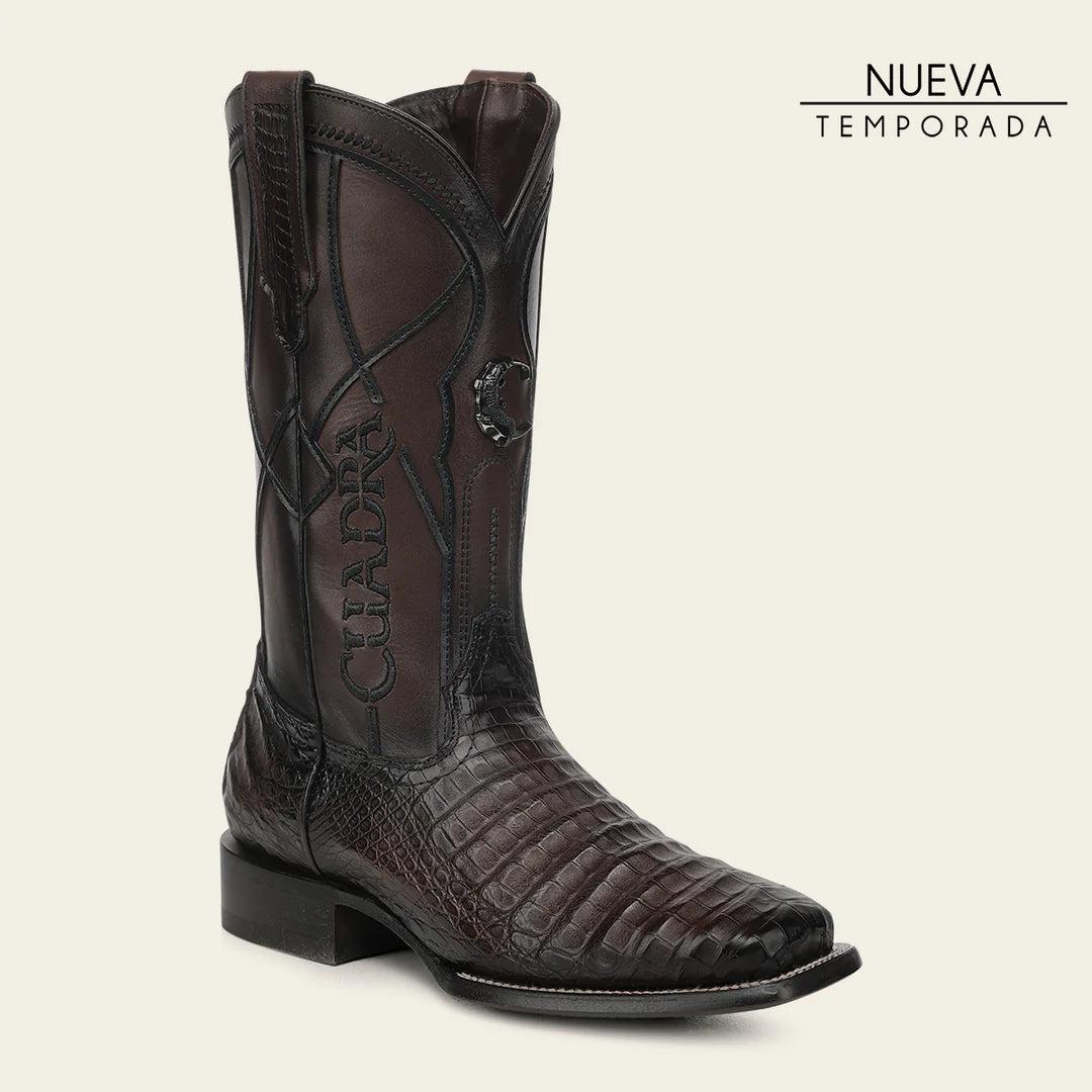 3ZT0FY - Cuadra Chocolate Cowboy Rodeo Caiman Leather Boots for Men