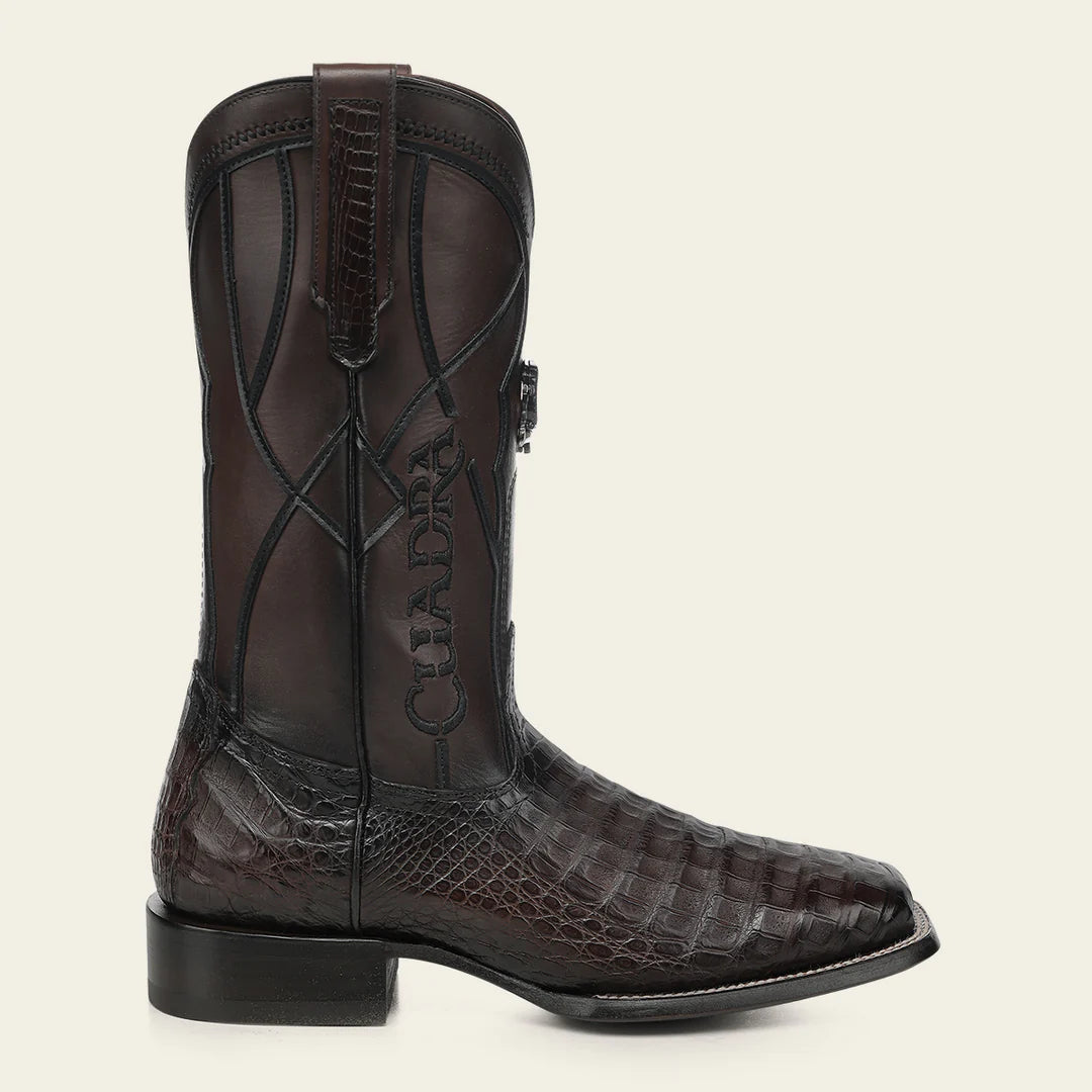 3ZT0FY - Cuadra Chocolate Cowboy Rodeo Caiman Leather Boots for Men