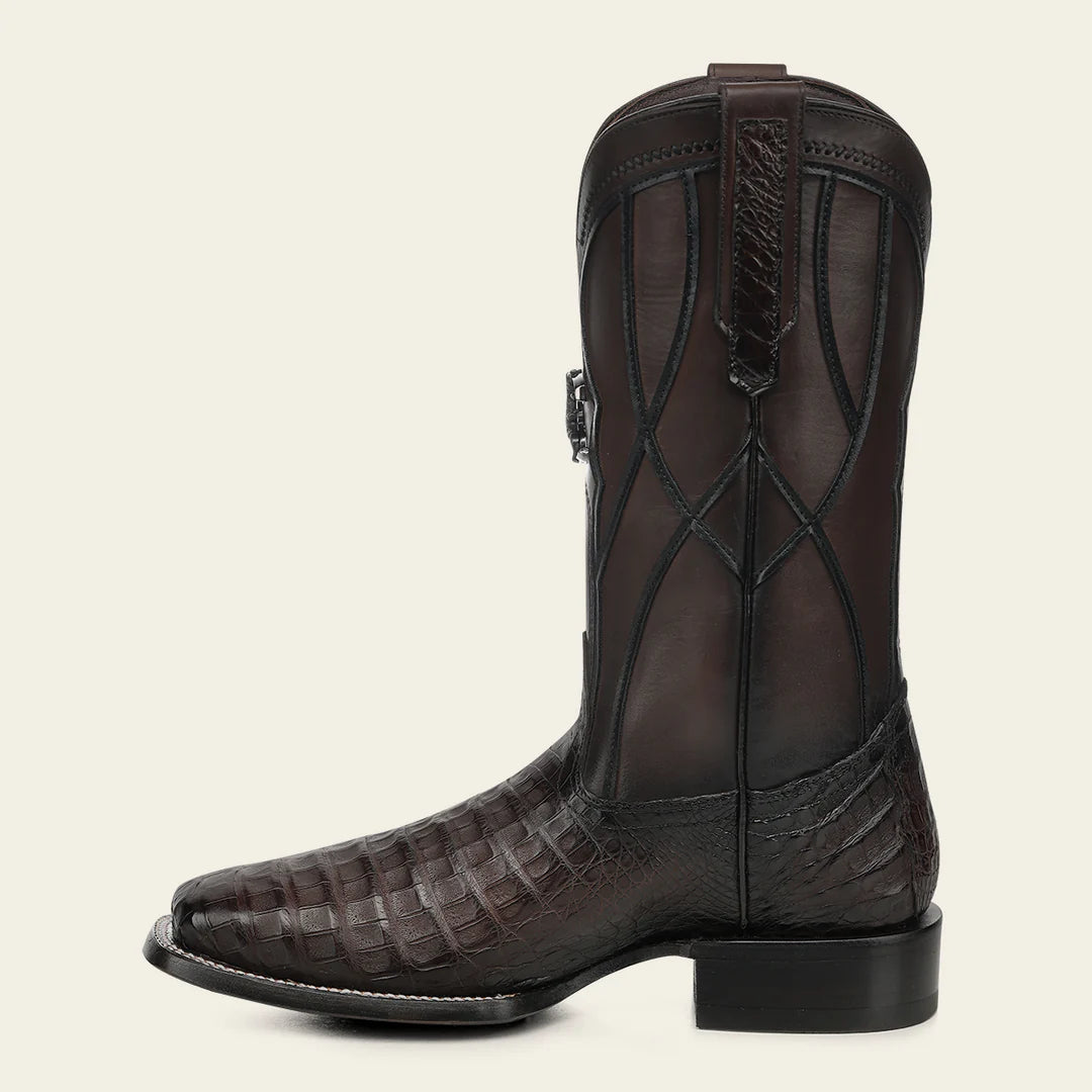 3ZT0FY - Cuadra Chocolate Cowboy Rodeo Caiman Leather Boots for Men