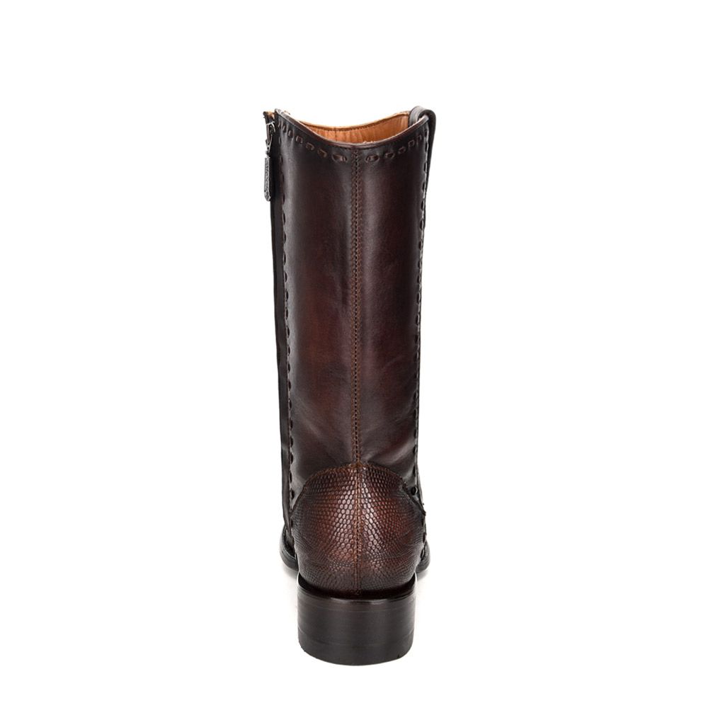 3C12LT- Cuadra brown casual fashion cowboy lizard mid boots for men-CUADRA-Kuet-Cuadra-Boots