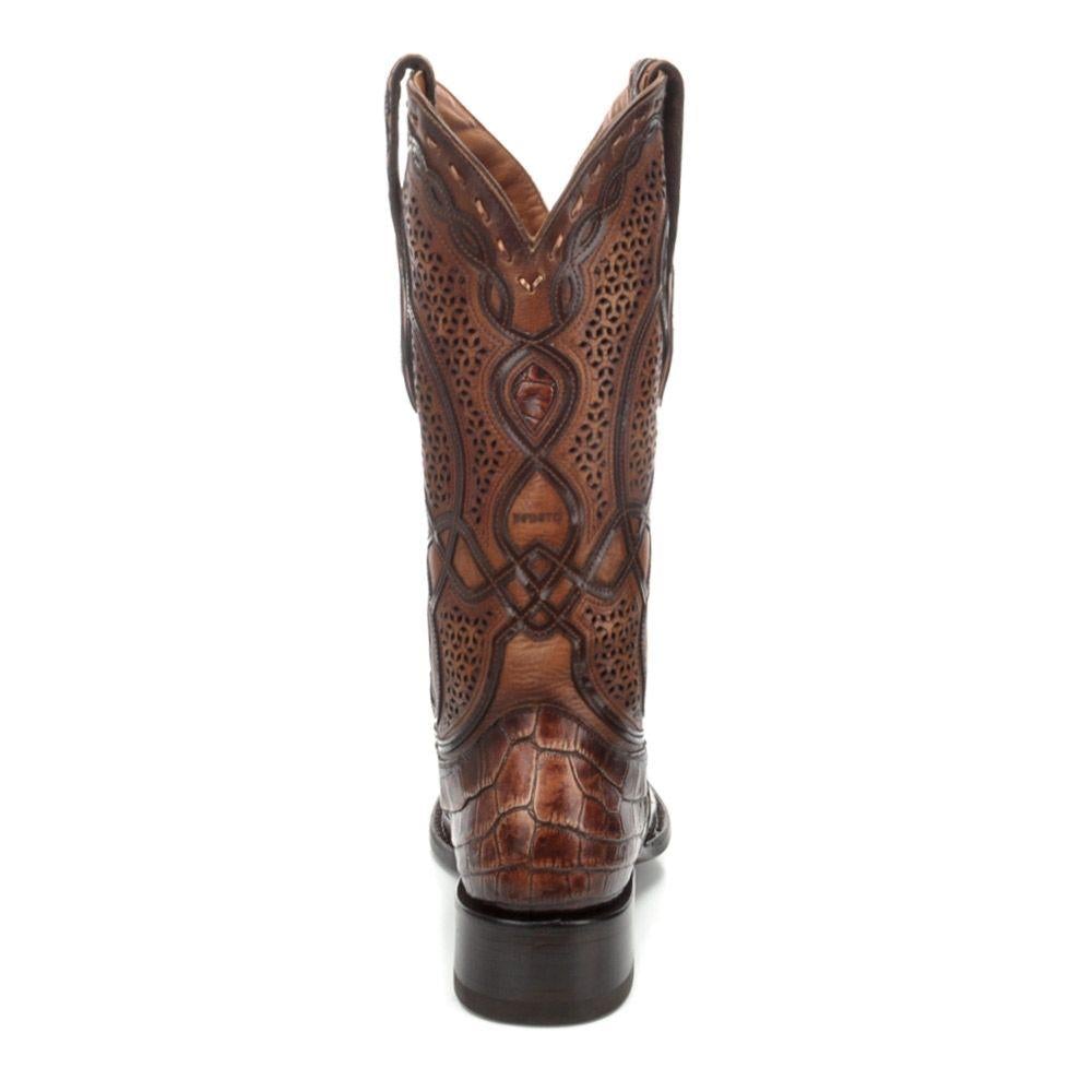 3C1HAL - Cuadra copper western cowboy alligator boots for men-Kuet.us