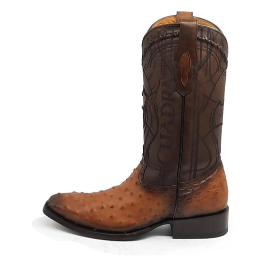 3C1NA1 - Cuadra brandy dress cowboy exotic ostrich leather boots for men-Kuet.us