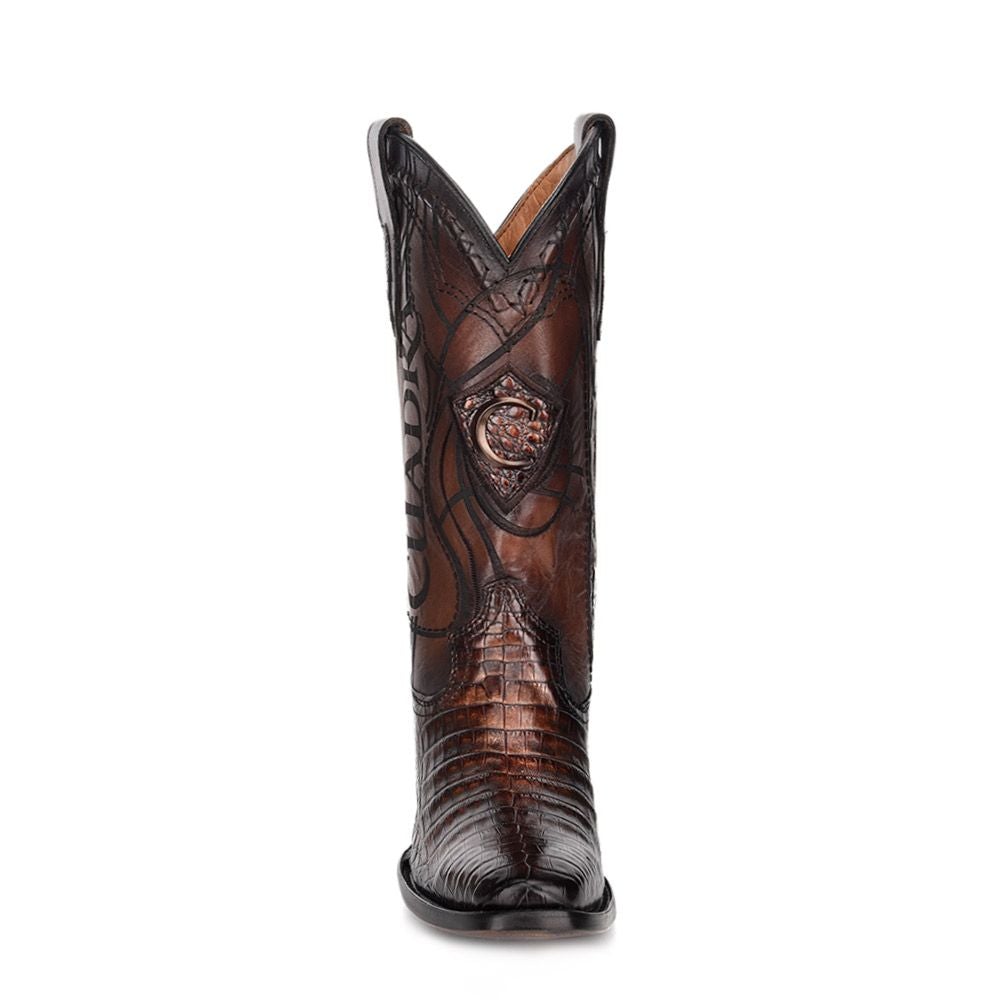 3C1NFY - Cuadra brown dress cowboy exotic caiman leather boots for men-CUADRA-Kuet-Cuadra-Boots