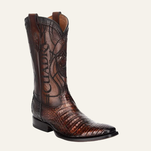 3C1NFY - Cuadra brown dress cowboy exotic caiman leather boots for men-Kuet.us