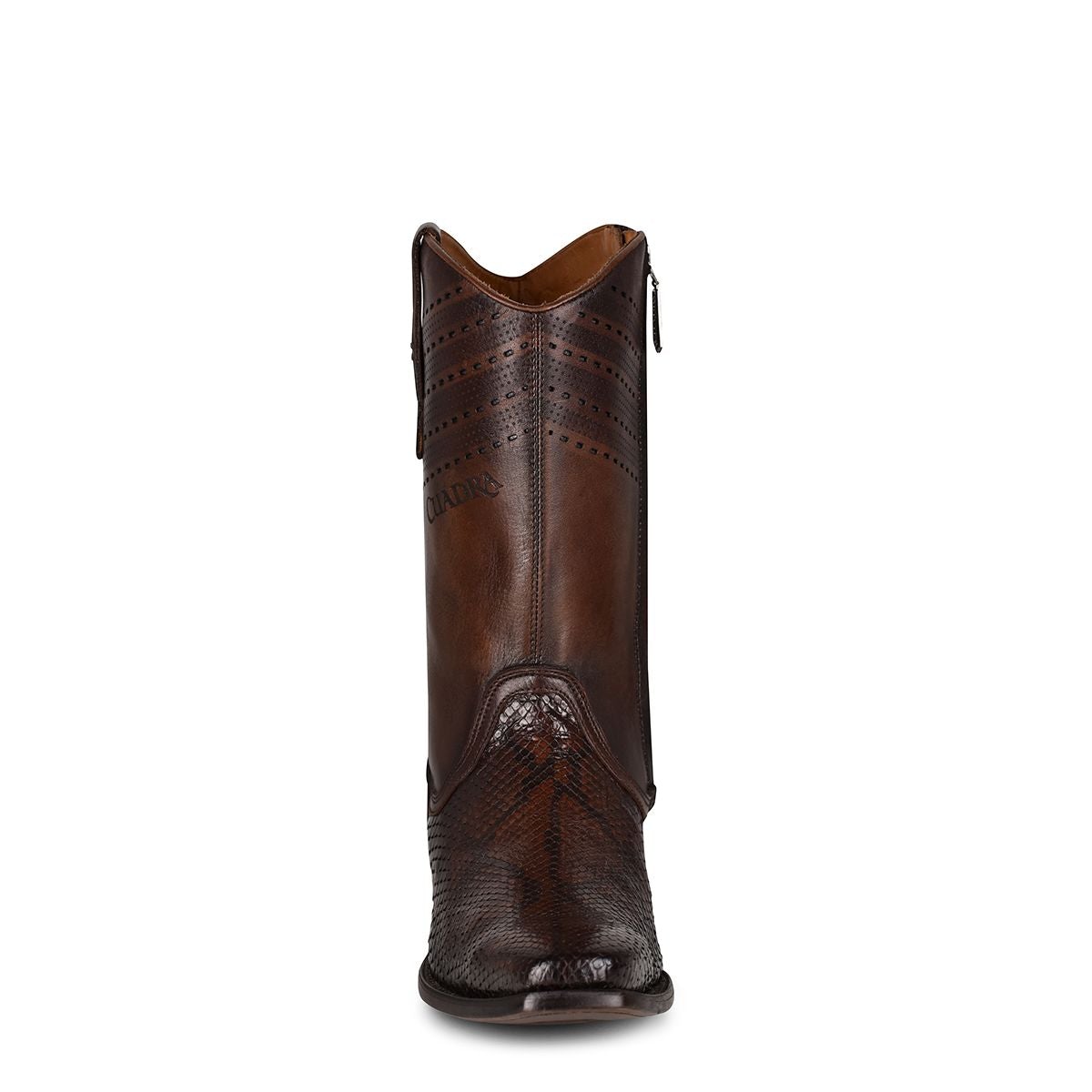 3C21PH - Cuadra brown dress cowboy exotic python leather boots for men-CUADRA-Kuet-Cuadra-Boots