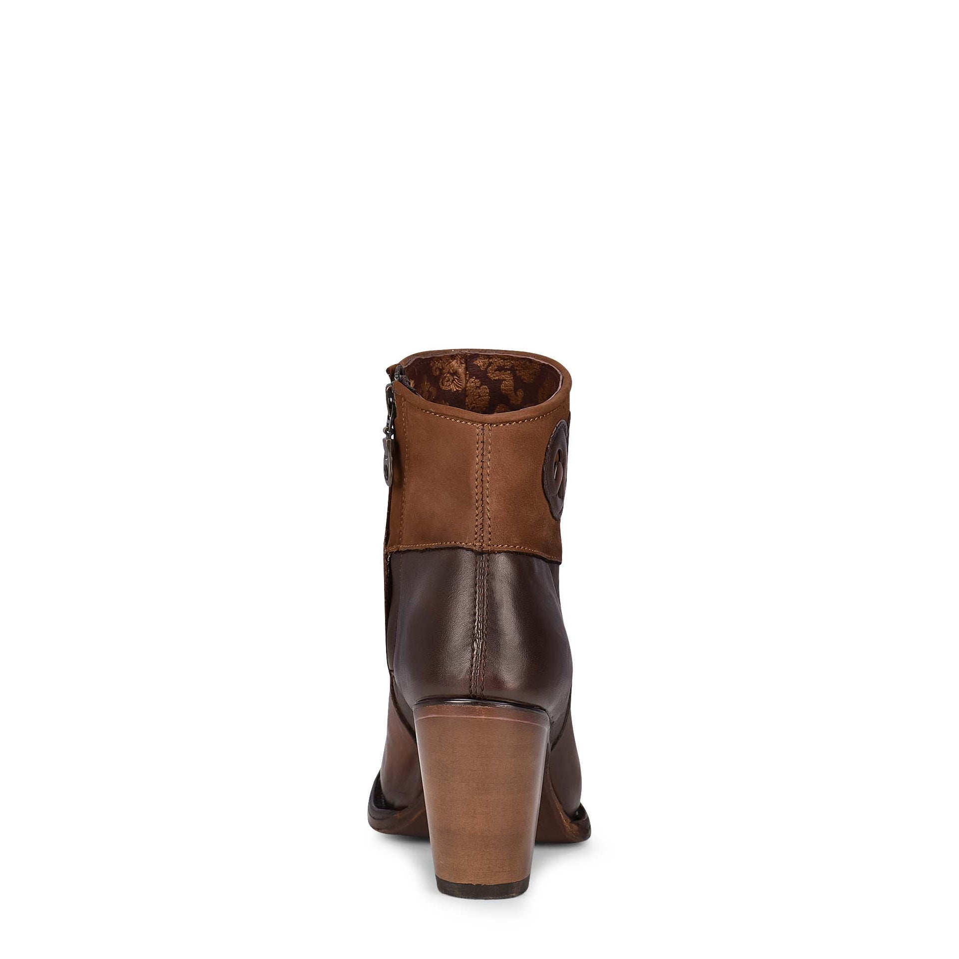 3F04NA - Cuadra honey fashion cowboy leather ankle boots for women-Kuet.us