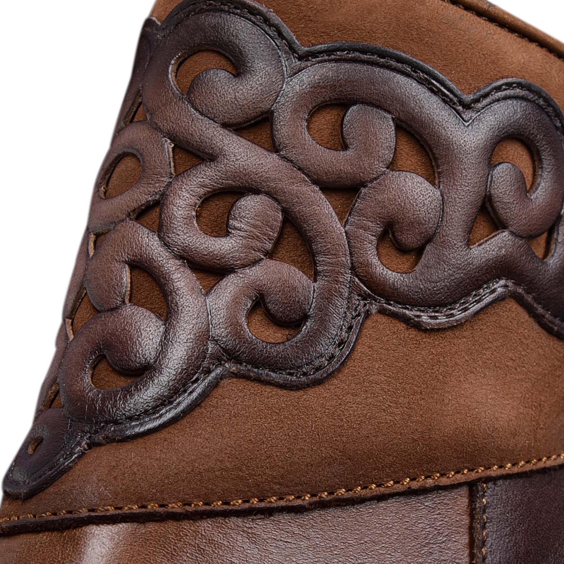 3F04NA - Cuadra honey fashion cowboy leather ankle boots for women-Kuet.us