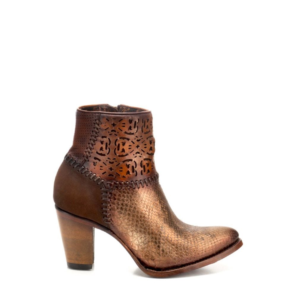3F13PH - Cuadra cooper western cowgirl python ankle boots for women-Kuet.us