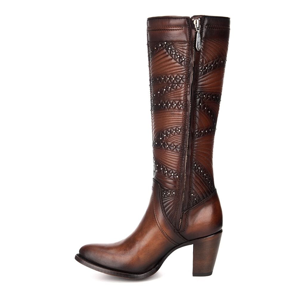 3F23RS - Cuadra honey fashion Paris Texas leather quilted boots for women-CUADRA-Kuet-Cuadra-Boots