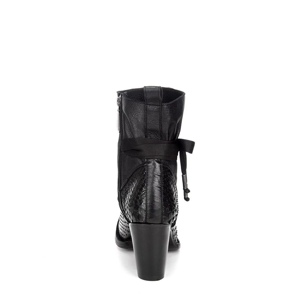 3F25PM - Cuadra black Paris Texas western python ankle boots for women-Kuet.us
