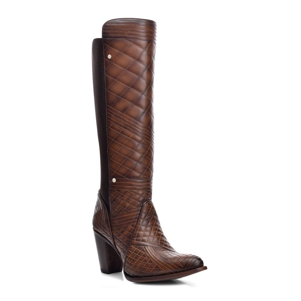 3F37RS - Cuadra honey fashion Paris Texas quilted leather boots for women-CUADRA-Kuet-Cuadra-Boots