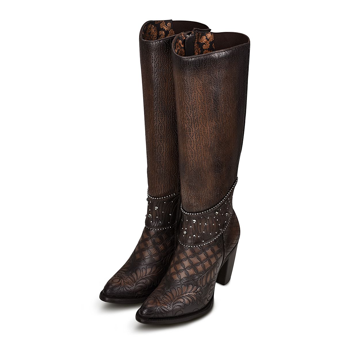 3F80RS - Cuadra black and brown Paris Texas fashion boots for women-Kuet.us